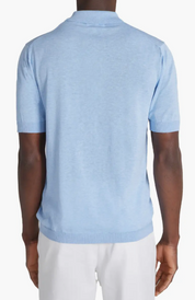 Jack Victor Mens Classic fit Short Sleeve Polo Shirt XL Light Blue Solid