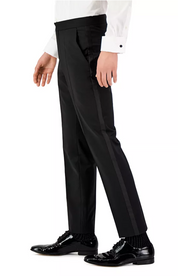 Hugo Boss Mens Modern fit Dress Pants 36 / 32 Black Solid Stretch