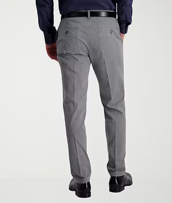Haggar Mens Straight fit Dress Pants 34 / 30 Charcoal Grey