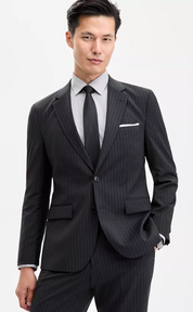 Hugo Boss Mens Modern fit Suit Jacket Blazer 40 S Black Striped