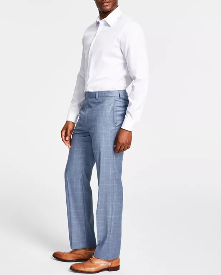 Lauren Ralph Lauren Mens Classic fit Dress Pants 42 / 30 Light Blue Check