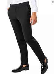 Tommy Hilfiger Mens Slim fit Dress Pants 48 / 32 Black Solid