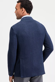 Michael Kors Mens Classic fit Sport Coat Blazer 42 R Navy Blue Herringbone