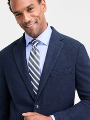 Michael Kors Mens Classic fit Sport Coat Blazer 42 R Navy Blue Herringbone