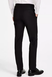 Calvin Klein Mens Slim fit Dress Pants 34 / 30 Black Solid Stretch