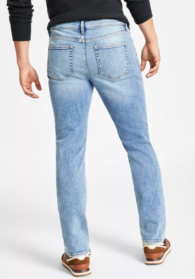 Sun + Stone Mens Straight fit Denim Jeans 34 / 30 Blue