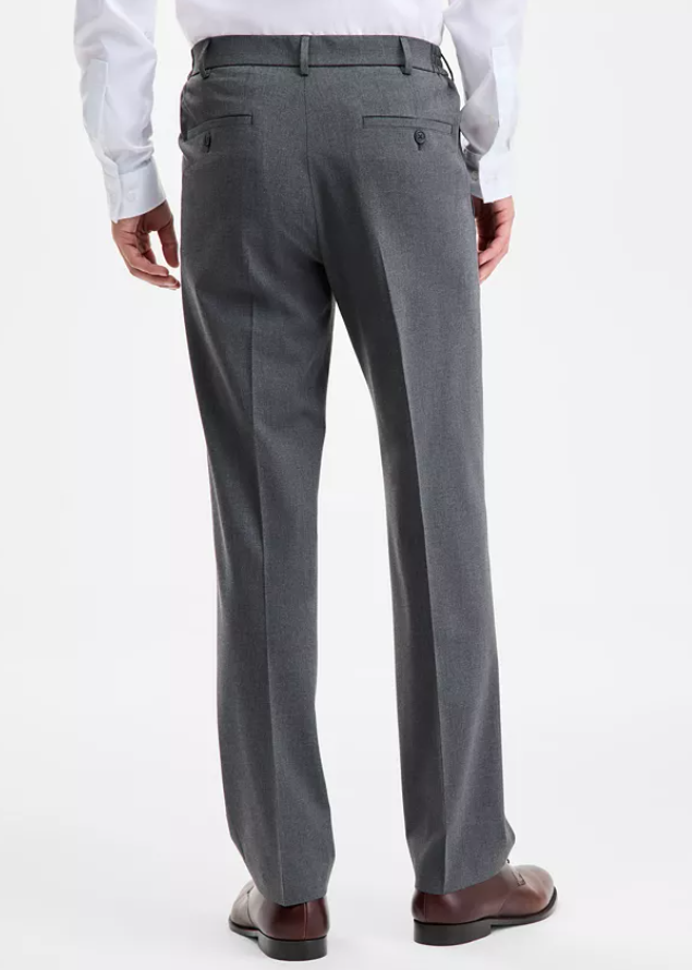 Tommy Hilfiger Mens Modern fit Dress Pants 36 / 30 Grey Solid Stretch