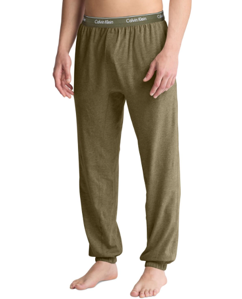 Calvin Klein Mens Relaxed fit Pants Sleepwear Small Green Solid