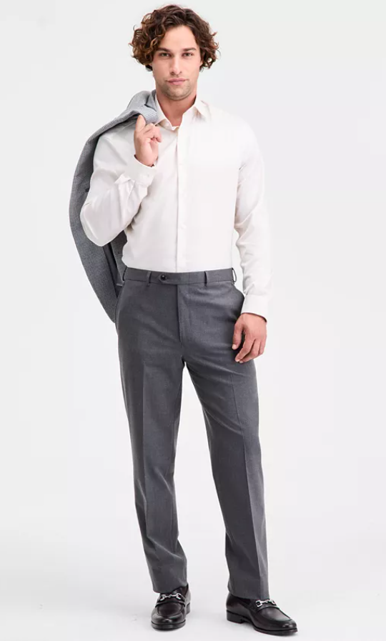 Michael Kors Mens Classic fit Dress Pants 32 / 32 Charcoal Grey Solid