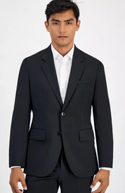 Hugo Boss Mens Modern fit Suit Jacket Blazer 42 S Black Solid