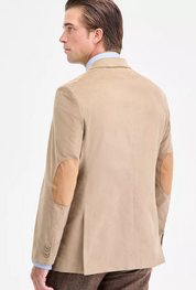 Nautica Mens Modern fit Sport Coat Blazer 50 R Beige Solid