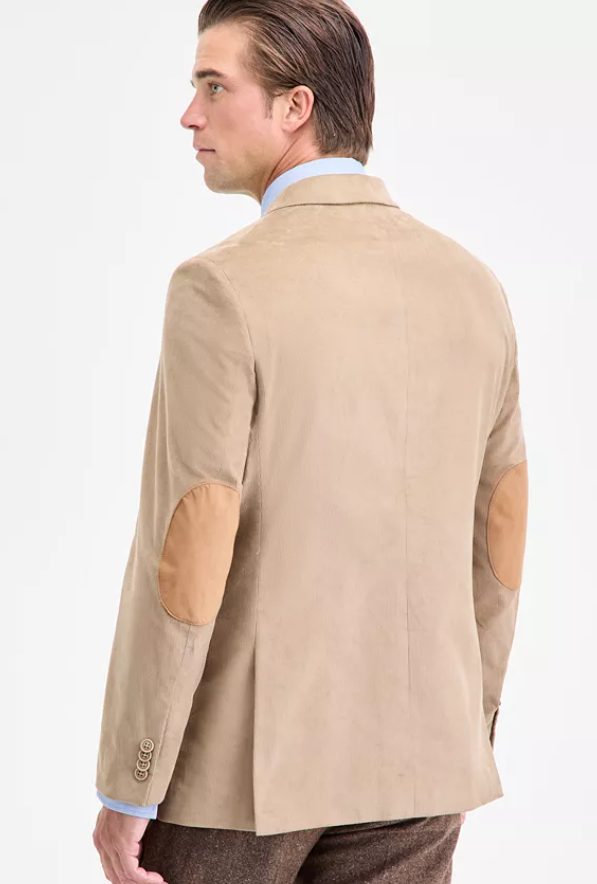 Nautica Mens Modern fit Sport Coat Blazer 50 R Beige Solid