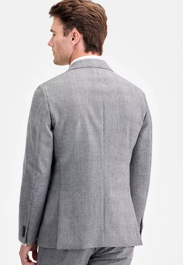 Ted Baker Mens Modern fit Double Breasted Sport Coat Blazer 42 S Black Plaid