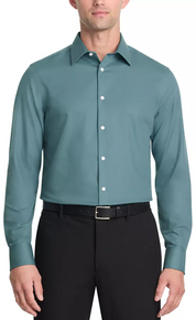 Calvin Klein Mens Slim fit Dress Shirt XL 17.5 in 34-35 Blue Solid