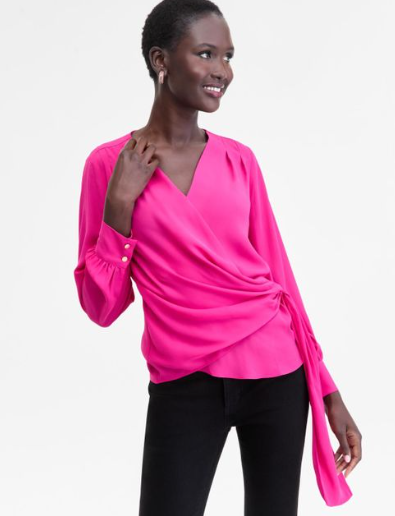 International Concepts Womens Classic fit Long Sleeve T-Shirt Shirt Medium Pink