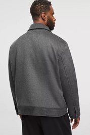Mode of One Mens Regular fit Utility Jacket Coat Large Grey Solid Wool