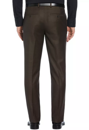 Perry Ellis Mens Modern fit Dress Pants 32 / 32 Brown Plaid