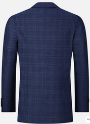 Tom Baine Mens Modern fit Sport Coat Blazer 48R Navy  Blue Plaid