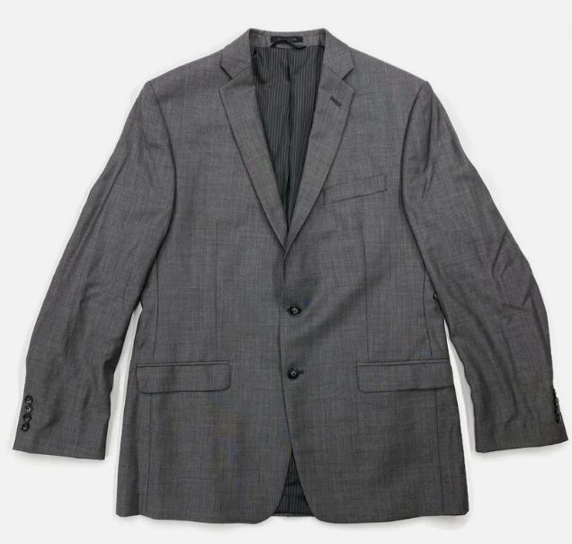 Calvin Klein Mens Slim fit Sport Coat Blazer 44 S Charcoal Grey