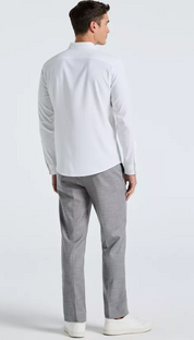 Perry Ellis Mens Modern fit Dress Pants 32 / 30 Light Grey Solid Stretch