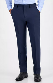 Hugo Boss Mens Modern fit Dress Pants 36 / 34 Navy Blue Solid