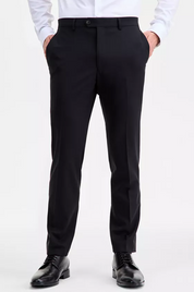 Ted Baker Mens Modern fit Dress Pants 38 / 32 Black Solid Stretch
