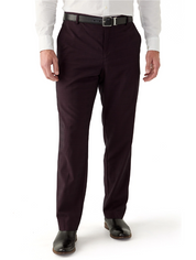 Perry Ellis Mens Modern fit Dress Pants 34 / 30 Burgundy Red Plaid Stretch