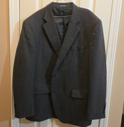 Stafford Mens Classic fit Sport Coat Blazer 40 R Dark Grey Wool