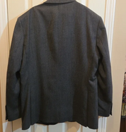 Stafford Mens Classic fit Sport Coat Blazer 40 R Dark Grey Wool