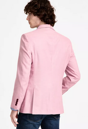 Nautica Mens Modern fit Sport Coat Blazer 40 L Pink Solid