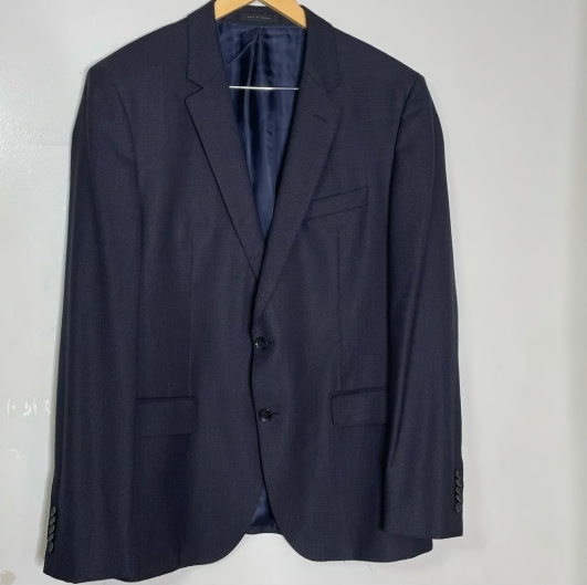 Hugo Boss Mens Modern fit Suit Jacket Blazer 46 R Navy Blue Wool