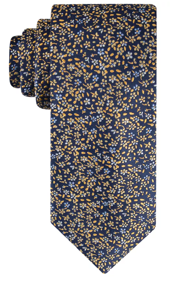 Tommy Hilfiger Mens Regular fit Tie Necktie One Size Blue Floral