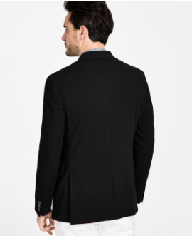Michael Kors Mens Classic fit Sport Coat Blazer 38 R Black Solid