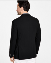 Michael Kors Mens Classic fit Sport Coat Blazer 38 R Black Solid Stretch