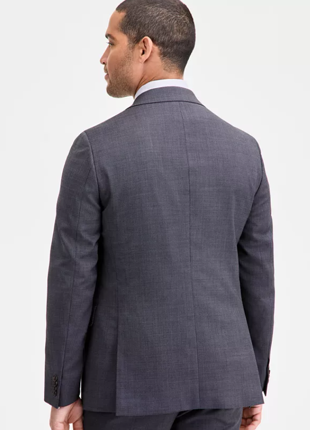 Ted Baker Mens Modern fit Wool Suit Jacket Blazer 36 R Gray Birdseye