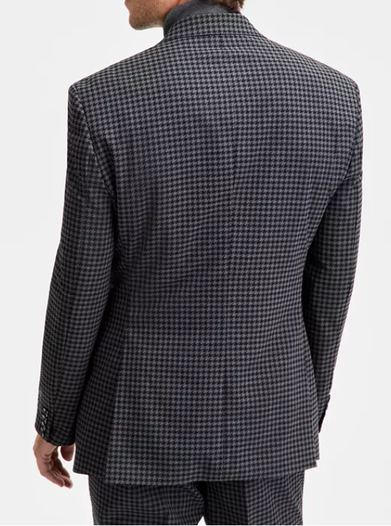 Tayion Mens Classic fit Suit Jacket Blazer 36 S Dark Grey