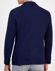 Tom Baine Mens Slim fit Sport Coat Blazer 44 R Navy Blue Solid Stretch