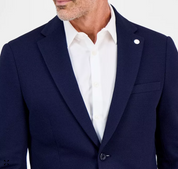 Tom Baine Mens Slim fit Sport Coat Blazer 44 R Navy Blue Solid Stretch