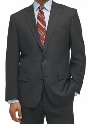 Brooks Brothers Mens Classic fit Suit Jacket Blazer 48 R Charcoal Grey Wool