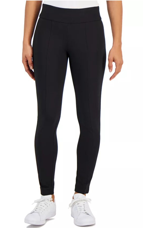 Jones New York Womens Regular fit Tights Pants XL Black Solid