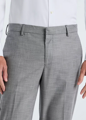 Perry Ellis Mens Modern fit Dress Pants 33 / 32 Light Grey Solid Stretch