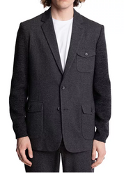 Paisley & Gray Mens Slim fit Sport Coat Blazer XXL Dark Grey Herringbone