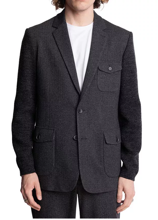 Paisley & Gray Mens Slim fit Sport Coat Blazer XXL Dark Grey Herringbone