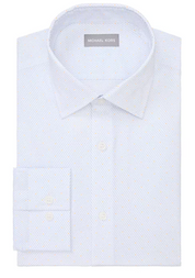 Michael Kors Mens Regular fit 34-35 Dress Shirt Shirt XXL White Argyle/Diamond