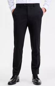 Ted Baker Mens Modern fit Dress Pants 34 / 32 Black Solid Stretch
