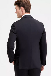 Ted Baker Mens Modern fit Suit Jacket Blazer 36 S Black Solid Stretch Wool