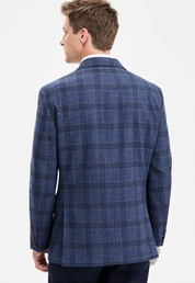 Tommy Hilfiger Mens Modern fit Sport Coat Blazer 40 R Blue Check