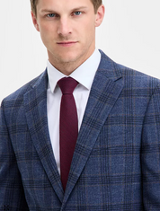 Tommy Hilfiger Mens Modern fit Sport Coat Blazer 40 S Navy Blue Brown Plaid