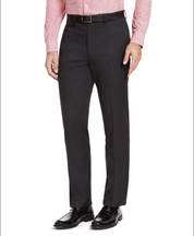 Izod Mens Classic fit Dress Pants 30 / 30 Dark Grey Solid