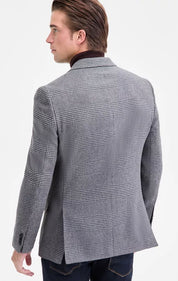 Nautica Mens Modern fit Wool Sport Coat Blazer 44 S Gray Plaid
